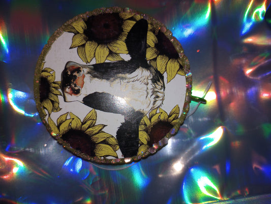 Cow sunflower freshie