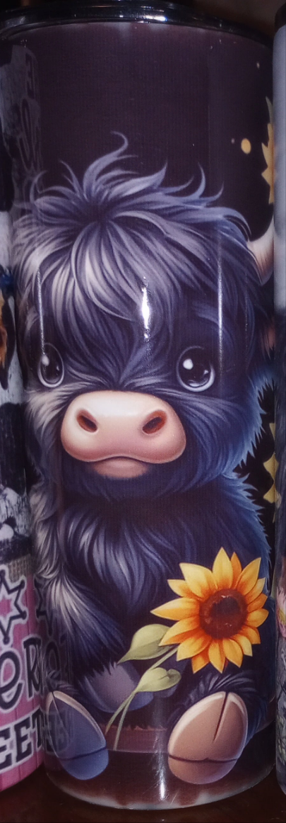 Highland cow tumbler