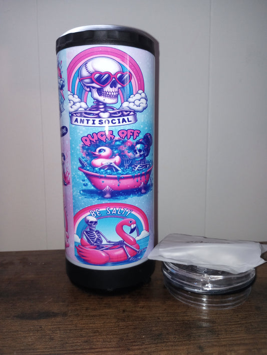 4-in-1 can cooler Bluetooth speaker