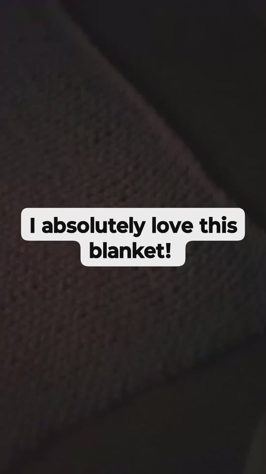 Beautiful Chenille chunky handknit blanket